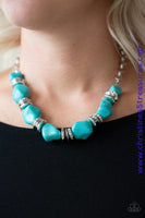 Stunningly Stone Age - Blue Necklace ~ Paparazzi