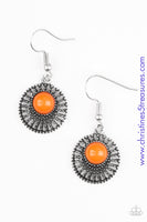 Stylishly Saharan - Orange Earrings ~ Paparazzi
