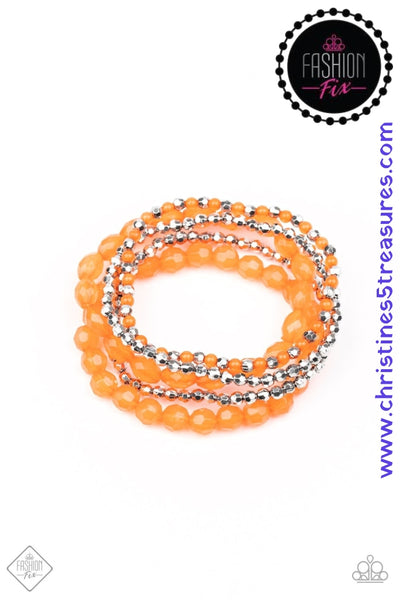 Sugary Sweet - Orange Bracelets ~ Paparazzi Fashion Fix