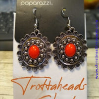 Summer Blooms - Orange Earrings ~ Paparazzi