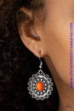 Summer Blooms - Orange Earrings ~ Paparazzi