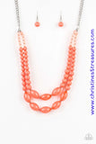 Sundae Shoppe - Orange Necklace ~ Paparazzi