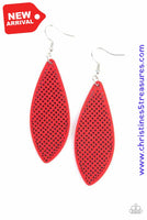 Surf Scene - Red Earrings ~ Paparazzi