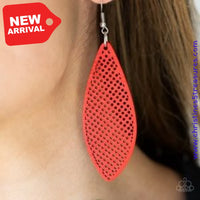 Surf Scene - Red Earrings ~ Paparazzi