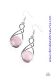 Swept Away - Pink Earrings ~ Paparazzi