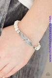 Take Wing - White Bracelet ~ Paparazzi Bracelets