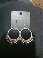 Tambourine Tango - Black Earrings ~ Paparazzi