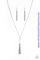 Tassel Tease - White Necklace ~ Paparazzi