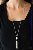 Tassel Tease - White Necklace ~ Paparazzi