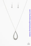 Teardrop Tease - Silver Necklace ~ Paparazzi