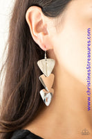 Terra Trek - Silver Earrings ~ Paparazzi