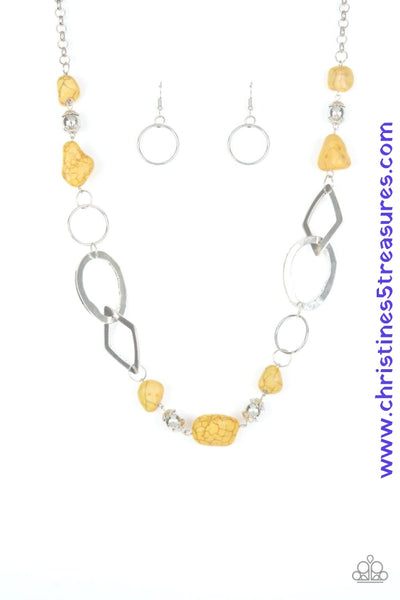 Thats Terra-Ific! - Yellow Necklace ~ Paparazzi