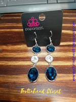 The Glow Must Go On! - Blue Earrings ~ Paparazzi