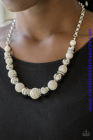 The Ruling Class - White Necklace ~ Paparazzi