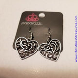 The Truth Hearts - Silver Earrings ~ Paparazzi