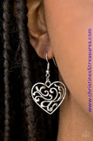 The Truth Hearts - Silver Earrings ~ Paparazzi