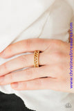 Thunder And Lightning - Gold Ring ~ Paparazzi