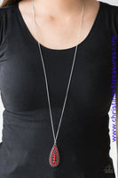 Tiki Tease - Red Necklace ~ Paparazzi