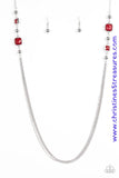 Times Square Treasure - Red Necklace ~ Paparazzi