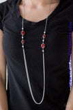 Times Square Treasure - Red Necklace ~ Paparazzi