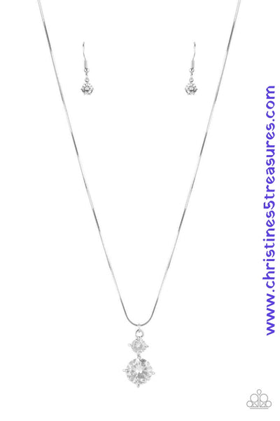 Top Dollar Diva - White Necklace ~ Paparazzi