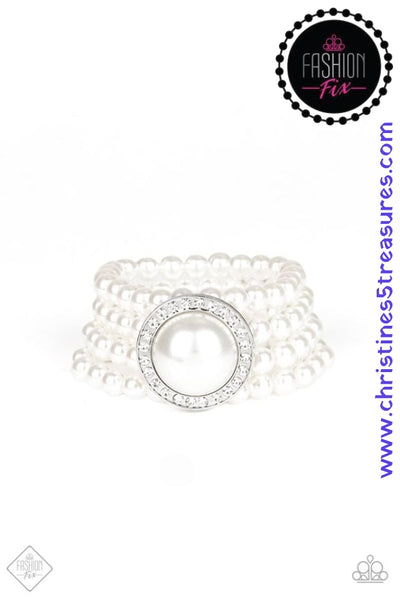 Top Tier Twinkle - White Bracelet ~ Paparazzi Fashion Fix