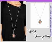 Total Tranquility - Orange Necklace ~ Paparazzi