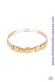 Totally Tenderhearted - Gold Bangle ~ Paparazzi Bracelets