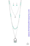 Treasures And Trinkets - Green Necklace ~ Paparazzi