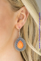 Tribal Tango - Orange Earrings ~ Paparazzi