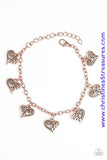 Turn Up The Heart - Copper Bracelet ~ Paparazzi