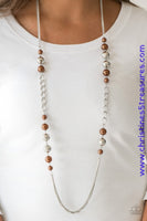 Uptown Talker - Brown Necklace ~ Paparazzi