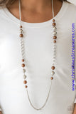 Uptown Talker - Brown Necklace ~ Paparazzi