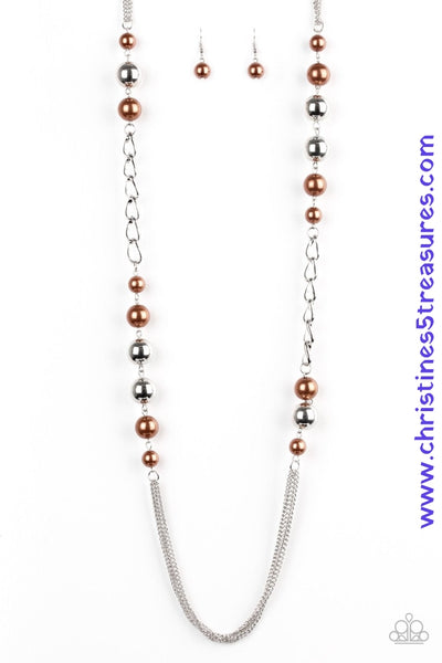 Uptown Talker - Brown Necklace ~ Paparazzi