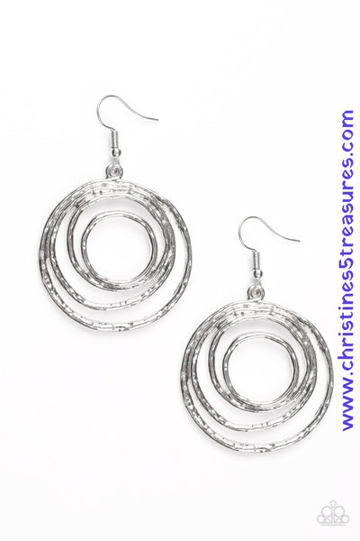 Very Vertigo - Silver Earrings ~ Paparazzi