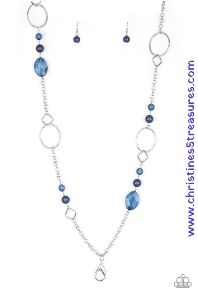 Very Visionary - Blue Lanyard Necklace ~ Paparazzi