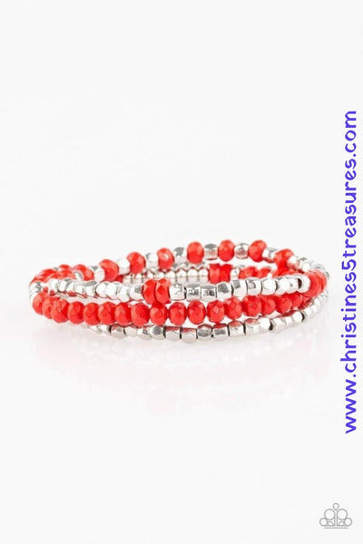 Very Vivacious - Red Bracelets ~ Paparazzi