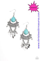 Vintage Vagabond - Blue Earrings ~ Paparazzi