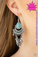 Vintage Vagabond - Blue Earrings ~ Paparazzi