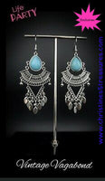Vintage Vagabond - Blue Earrings ~ Paparazzi
