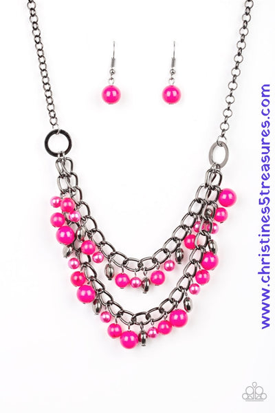 Watch Me Now - Pink Necklace ~ Paparazzi