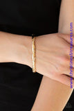 Watch Out For Ice - Gold Bracelet ~ Paparazzi Bracelets
