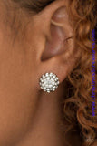 Wicked Glow - White Post Earrings ~ Paparazzi