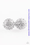 Wicked Glow - White Post Earrings ~ Paparazzi