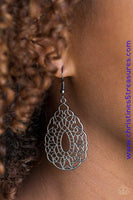 Wisteria Histeria - Black Earrings ~ Paparazzi