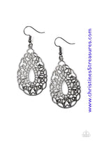 Wisteria Histeria - Black Earrings ~ Paparazzi