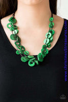 Wonderfully Walla - Green Necklace ~ Paparazzi